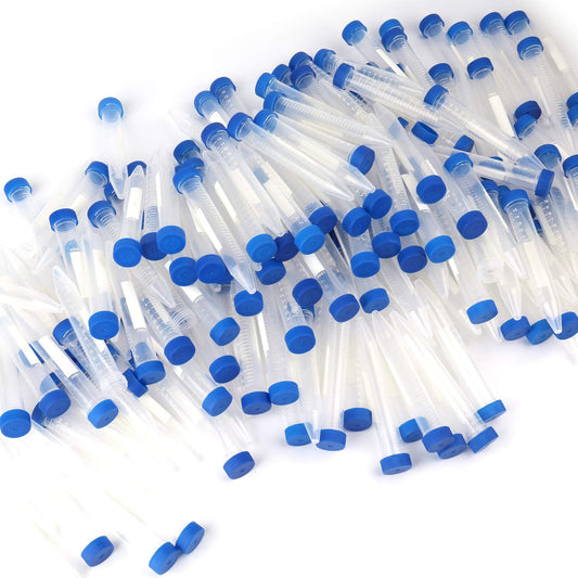 15ml Large Plastic Centrifuge Tubes, [50 count] (wont fit mini centrifuge)