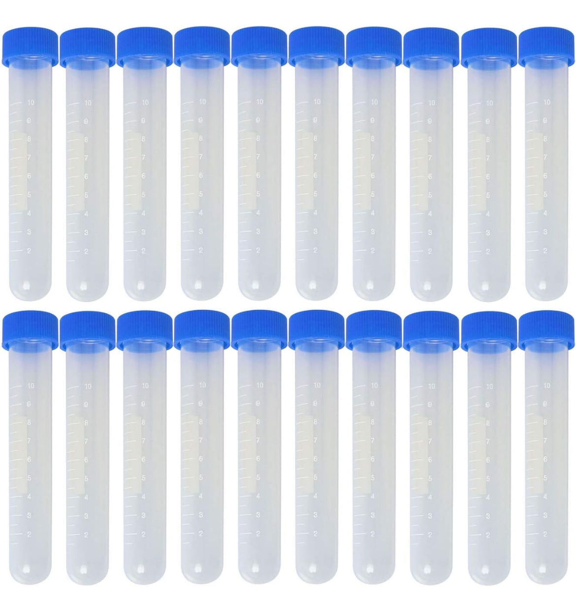 10ml Plastic Centrifuge Tubes, [50 count] (wont fit mini centrifuge)