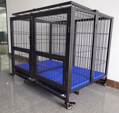 43”in iron double door cage & Floors *FREE SHIPPING*
