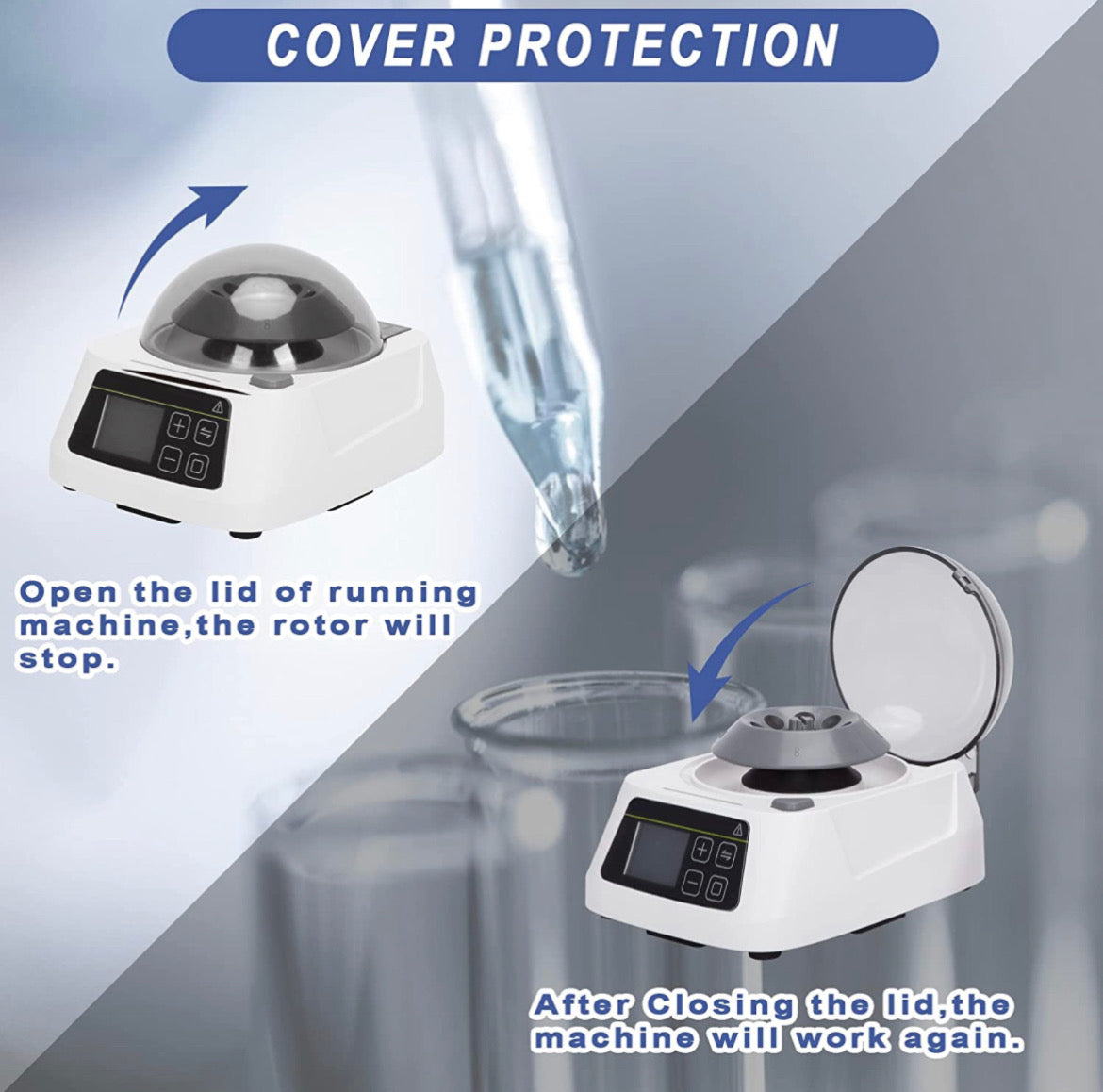 *Upgraded* Deluxe laboratory, Mini Centrifuge