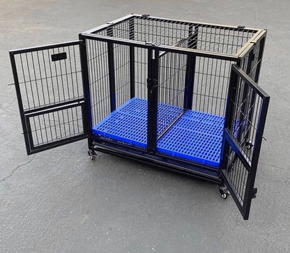 43”in iron double door cage & Floors *FREE SHIPPING*