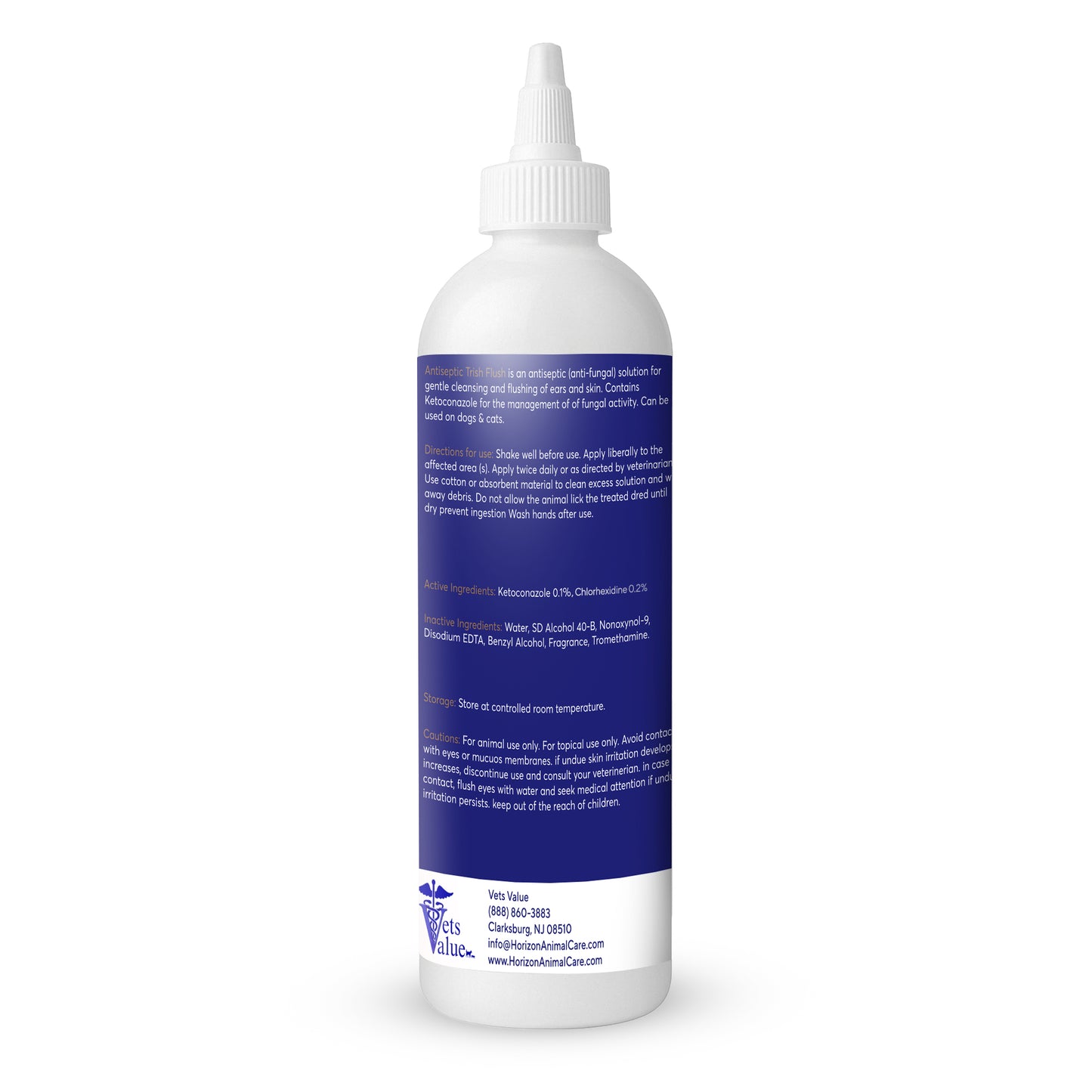 Veterinary Ear Flush for Dogs and Cats (XL 355ml Bottle) - Clear Therapy Cleaner Alcohol-Free, Itch-Relief Yeast Infections, Supports Healthy Canals - Optimized Solution Dog Washing, White/Clear